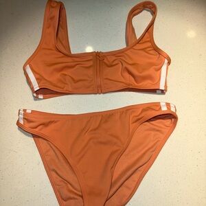 adidas Orange Bikini with White Accents